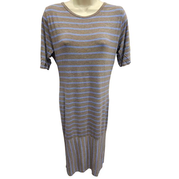 Lularoe mixed stripes SOFT tunic drees size medium M career casual Julia  * - Picture 1 of 9